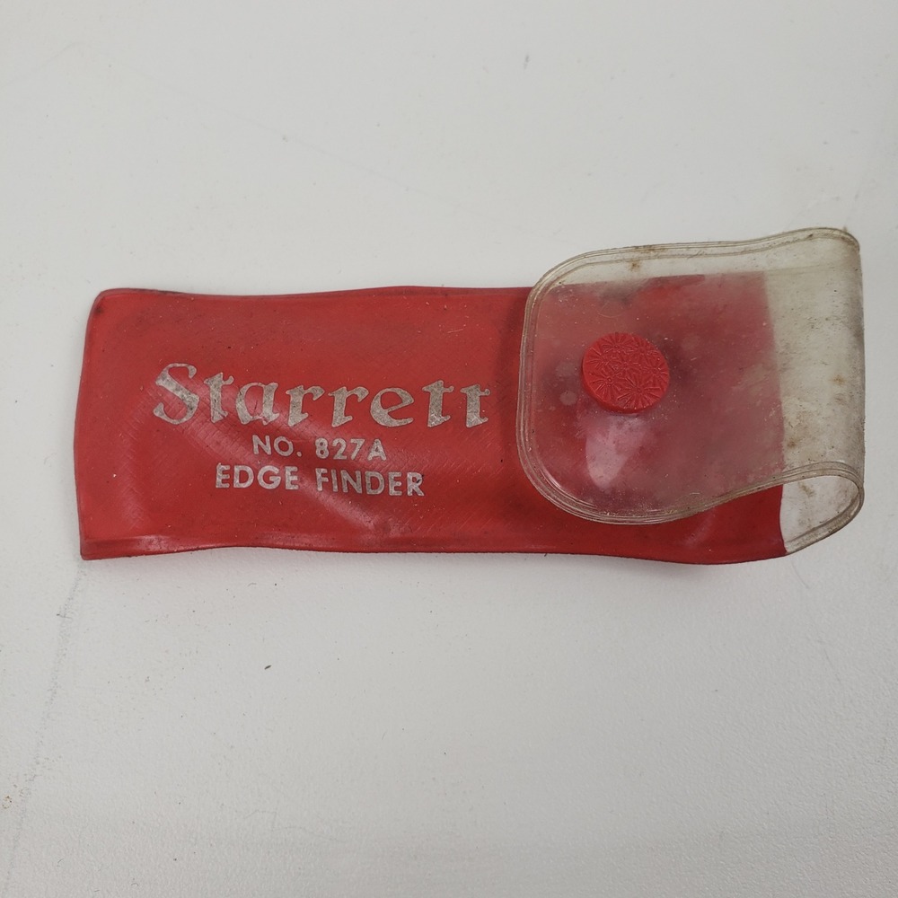 Starrett No. 827A Edge Finder Machinist Tool with Red Pouch Made in USA